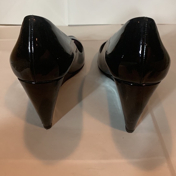 Miumiu black open toe wedges - Picture 4 of 7